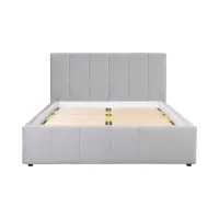 Cama tapizada Lones 160x200 gris