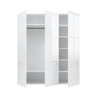 Armario de tres puertas Azteca Trio 180 cm blanco brillo
