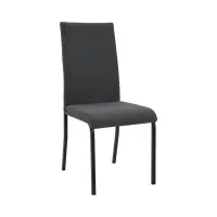 Silla Anne tapizada gris oscuro