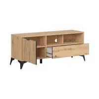 Mueble RTV Lamea 135 cm con puertas, cajón y estante roble artisan