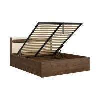 Cama Ruso 160x200 con contenedor y somier roble april