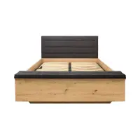 Cama Ostia 140x200 con somier y contenedor roble artisan