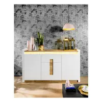 Комод Alameda 172 см с 2 дверями и 3 ящиками дуб вестминстер/белый глянец