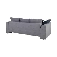 Sofá de tres plazas Royal IV convertible con arcón gris oscuro