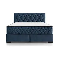 Cama continental Reve 140x200 con contenedor azul