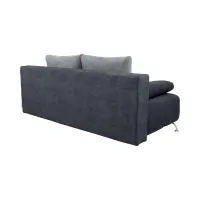 Диван трехместный Daria III раскладной с ящиком велюровый серый