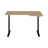 Escritorio de esquina con regulación eléctrica Space Office 160 cm derecho roble artisan