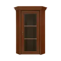Vitrina de esquina Kent 60 cm con puertas castaño