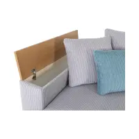 Sofá de tres plazas Peter cama con arcón de pana gris