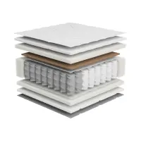 Conjunto de cama Nepo Plus roble noble con somier y colchón Ceres 140x200