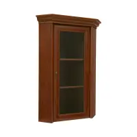 Vitrina de esquina Kent 60 cm con puertas castaño