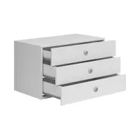 Cajonera para armario Osaka 83 cm con 3 cajones blanca