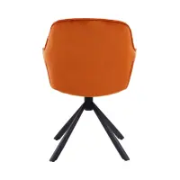 Стул мягкий Eileen поворотный велюровый оранжевый
