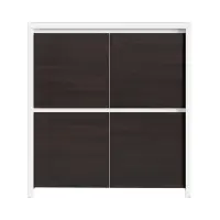 Armario Kaspian 105 cm de cuatro puertas blanco/wengué