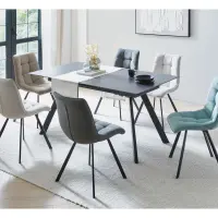 Mesa extensible Planet 160-200x90 negro/antracita