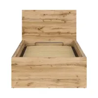 Cama Tetrix 90x200 con somier y contenedor roble wotan