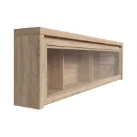 Vitrina colgante Kaspian 144 cm con puertas roble sonoma