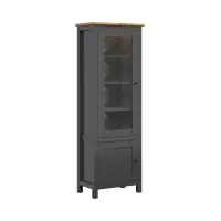 Vitrina Hesen 71 cm con 2 puertas grafito