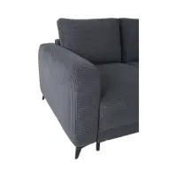 Sofá rinconera universal Martinez convertible con arcón de pana gris oscuro