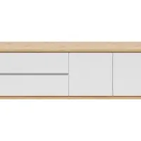 Mueble RTV Yamael 184 cm con 2 puertas y 2 cajones blanco