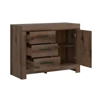 Cómoda Balin 112 cm con puertas y 3 cajones roble monastery