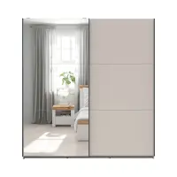 Шкаф-купе Tetrix 183 см с зеркалом кашемир