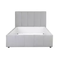 Cama tapizada Lones 140x200 gris