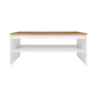 Mesa de centro Holten 110x65 con estante roble wotan/blanco