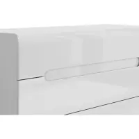 Cómoda Azteca Trio 105 cm con 4 cajones blanco brillo