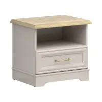 Mesita de noche Anga 54 cm con cajón cachemira/roble mauvella