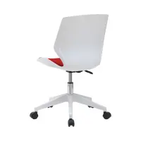 Silla giratoria Kili blanco - rojo