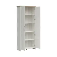 Armario de dos puertas Loksa 84 cm pino andersen blanco/roble grandson