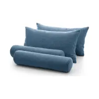 Juego de almohadas de cama Zalea azul