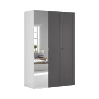 Armario modular Flex 150 cm con puertas y espejo blanco/grafito