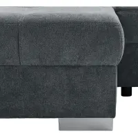 Sofá rinconera universal Norfolk convertible con arcón antracita