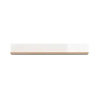 Estante de pared Zele 135 cm roble wotan/blanco brillo