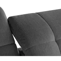 Sofá rinconera derecho Ariado convertible con arcón de terciopelo gris