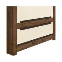 Armario de dos puertas Ruso 104 cm con cajón roble april/brillo perla