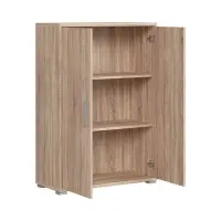 Armario Brw Office 79 cm de dos puertas roble sonoma