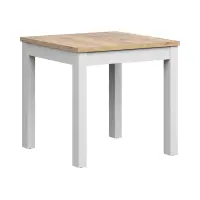 Mesa cuadrada Maren 80 cm roble wotan/blanco