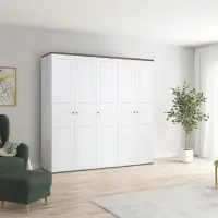 Armario de cinco puertas Stockholm 243 cm pino andersen blanco