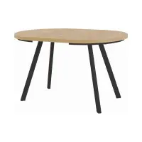 Стол раскладной Pares дуб артизан/черный 90-180x90