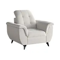 Sillón Doria de terciopelo crema