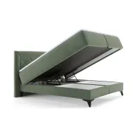 Cama continental Zalea 160x200 con contenedor verde