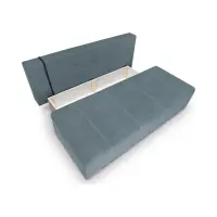 Sofá de tres plazas Street IV plegable con arcón azul