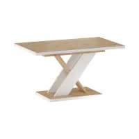 Mesa extensible Eryk 138/178x85 roble wotan/blanco