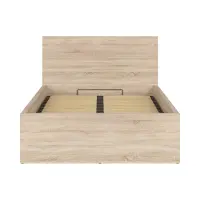 Cama Tetrix 120x200 con somier y contenedor roble sonoma