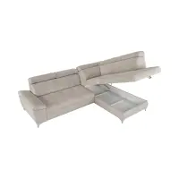 Sofá rinconera derecho Raul convertible con arcón beige