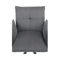 Silla tapizada Coco giratoria de pana antracita