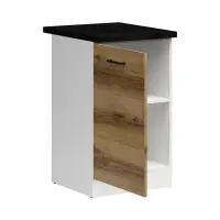 Mueble de cocina bajo Junona Line 50 cm izquierdo roble delano claro con encimera